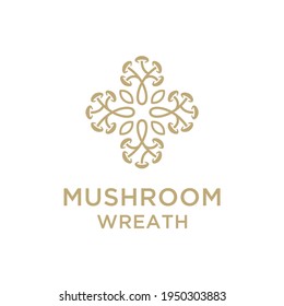 mushroom logo. nature logo. health logo