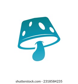Mushroom Logo, Retro Minimalist Design, Food Vector, Mushroom Plant, Icon Illustration Symbol