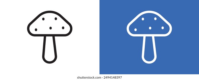mushroom logo sign set vector outline