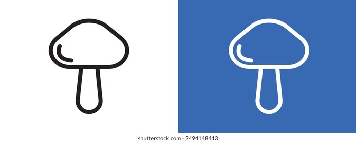 Mushroom logo sign set vector outline