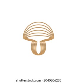 mushroom logo with stripes.line logo