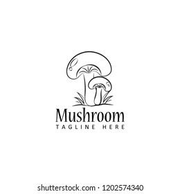 mushroom logo template design vector