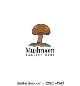 mushroom logo template design vector