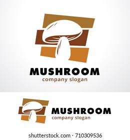 Mushroom Logo Template Design Vector, Emblem, Design Concept, Creative Symbol, Icon