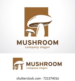 Mushroom Logo Template Design Vector, Emblem, Design Concept, Creative Symbol, Icon