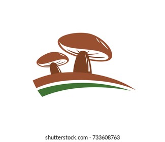 Mushroom Logo Template Design Vector, Emblem, Design Concept, Creative Symbol, Icon
