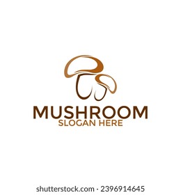 Mushroom logo vector, Creative Line Art Mushroom logo icon design template