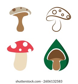 mushroom logo vector design eps 10