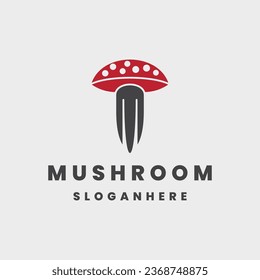 mushroom logo vector design icon template