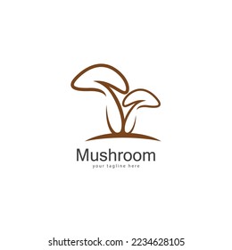 mushroom logo vector design template