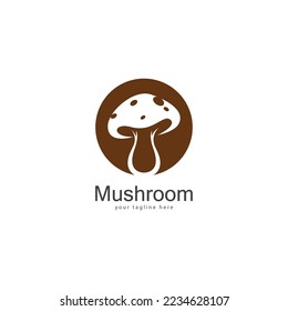 mushroom logo vector design template