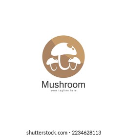 mushroom logo vector design template