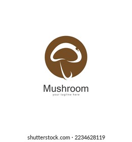 mushroom logo vector design template