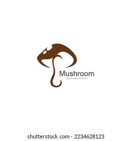 mushroom logo vector design template