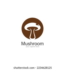 mushroom logo vector design template