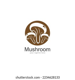 mushroom logo vector design template