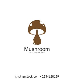 mushroom logo vector design template