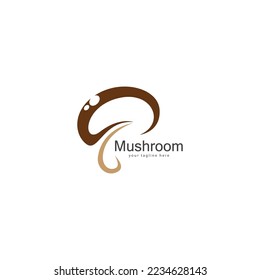 mushroom logo vector design template