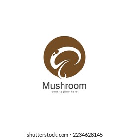 mushroom logo vector design template