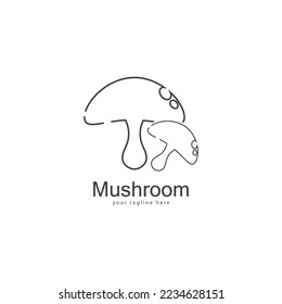 mushroom logo vector design template