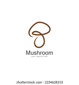 mushroom logo vector design template