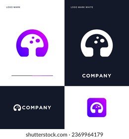 Mushroom Logo Vector Icon Illustration Design