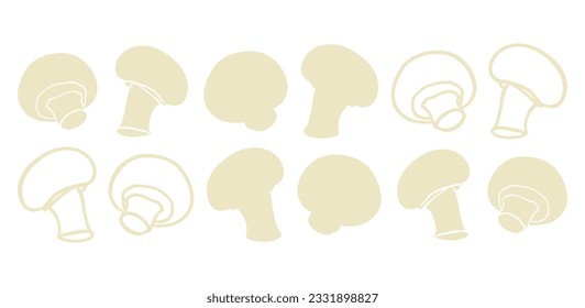 Mushroom Logo Vector Icon Symbol Template. Mushroom Logo Design