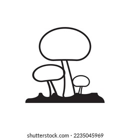 mushroom logo vector illustration design template