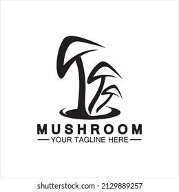 Mushroom Logo Vector Simple Modern Design Template