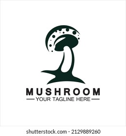 Mushroom Logo Vector Simple Modern Design Template