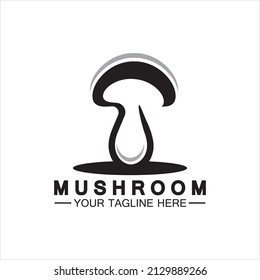 Mushroom Logo Vector Simple Modern Design Template