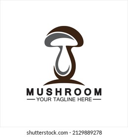 Mushroom Logo Vector Simple Modern Design Template