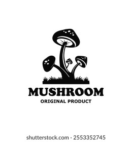 mushroom logo vector vintage illustration template icon graphic design. collection as a sign or symbol of organic food oysters for agricultural products in retro style