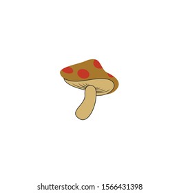 Mushroom logotype, icon, vector illustration