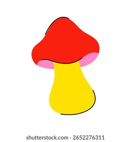 Mushroom. Magical fantastic colorful mushroom