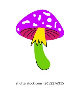 Mushroom. Magical fantastic colorful mushroom