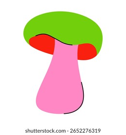 Mushroom. Magical fantastic colorful mushroom
