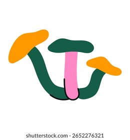 Mushroom. Magical fantastic colorful mushroom