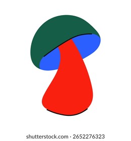 Mushroom. Magical fantastic colorful mushroom