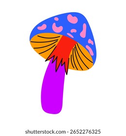 Mushroom. Magical fantastic colorful mushroom