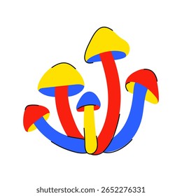 Mushroom. Magical fantastic colorful mushroom