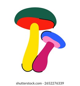 Mushroom. Magical fantastic colorful mushroom