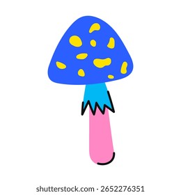 Mushroom. Magical fantastic colorful mushroom