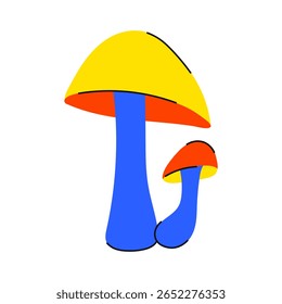 Mushroom. Magical fantastic colorful mushroom