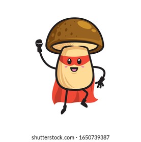 Vector de diseño de carácter de mascota de hongos