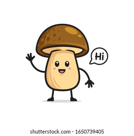Vector de diseño de carácter de mascota de hongos