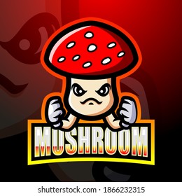 Mushroom mascot esport logo design