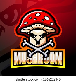 Mushroom mascot esport logo design