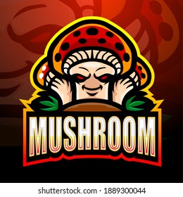 Mushroom mascot esport logo design
