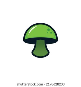 minimalistisches Vektorlogo-Design für Pilze